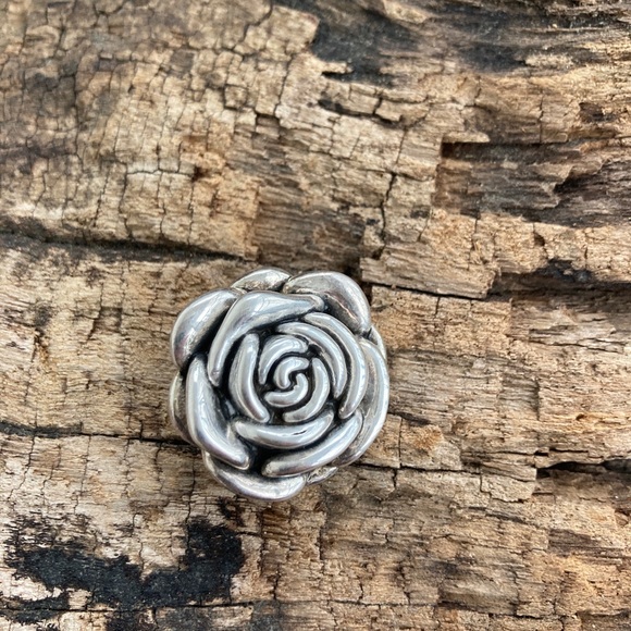 Vintage ROSE 🌹 pendant 925 Silver - Picture 7 of 10